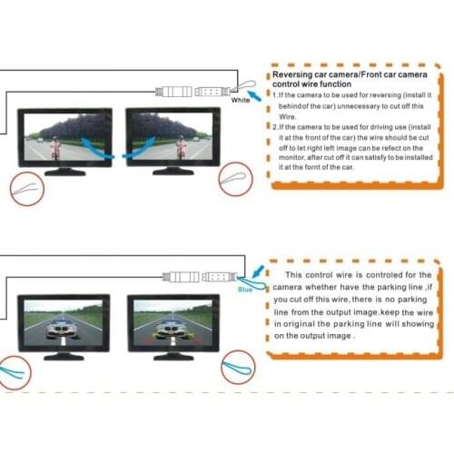 2 in 1 2.4g wireless back up camera with parking monitor 2ch monitor+wireless transmitter and receiver kit +2 kind camera