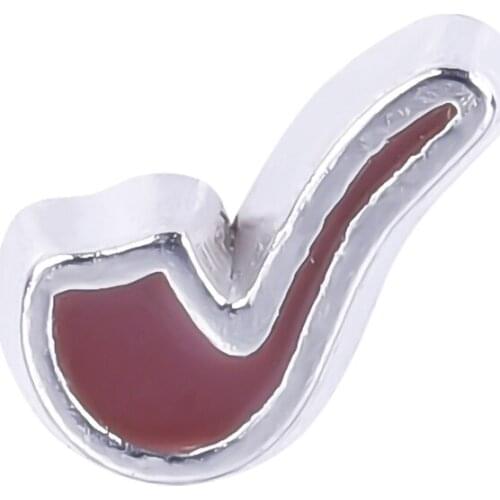 F262 Wholesale 20pcs/lot New Fashionable Tobacco Pipe Charms Fit Floating Charm Locket Pendants For Lady Free Shipping LC039