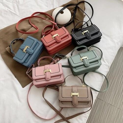2021 fashion mini vegan PU leather crossbody shoulder bags women handbags ladies embroidery clutch small bag purse for girl