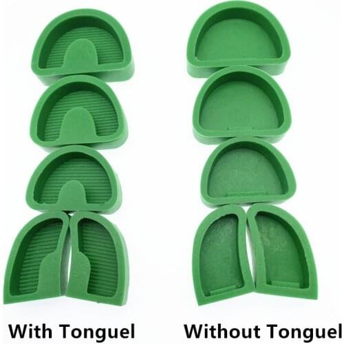 5pcs Dental Plaster Model Base Silicone Rubber Plaster Model Base With Tonguel/Without Tonguel