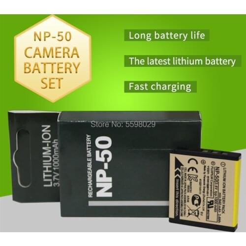 1000mAh NP-50 FNP50 NP50 KLIC-7004 D-Li68 Battery for Fujifilm X10 X20 XF1 F50 F75 F665 F775 F900 EXR F505 F305 F85 F200 F100