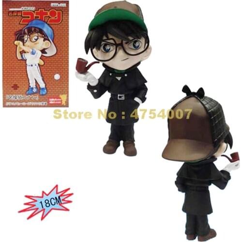 Anime detective conan with smoking pipe pvc action figure models toys 18cm Toy