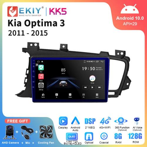 EKIY DSP Android 10.0 Car Multimedia Player For KIA K5 Optima 2009-2015 Smart Auto Radio Stereo GPS Navigation Carplay Head Unit