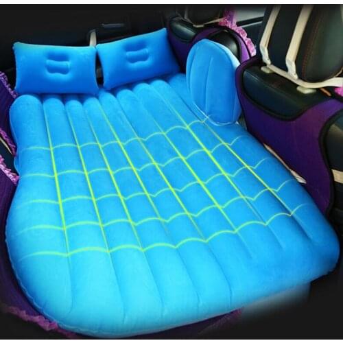 Car Travel Inflatable Mattress Air Bed Cushion Camping Outdoor Universal Vehicle Extended Air Couch with Two Air Pillows