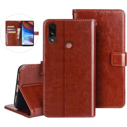 For Motorola Moto E7 Power Case 6.51" Leather Case On For Coque Moto E7 Power Magnetic Flip Wallet Cover Phone Case Fundas