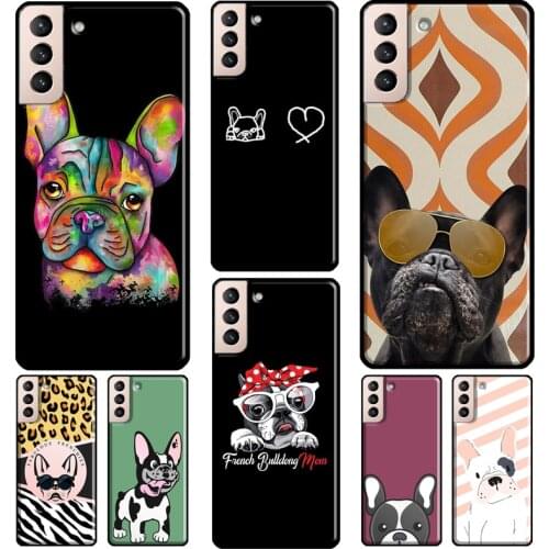 French Bulldog Cute Dogs Case For Samsung Galaxy S10 S8 S9 Note 10 Plus Note 20 S10e S20 FE S21 Ultra Phone Cover