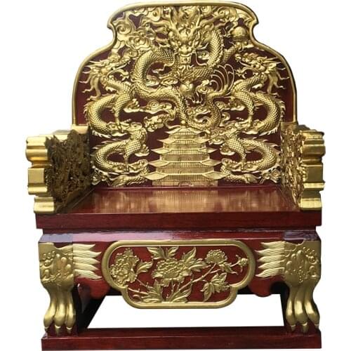 Palace Museum Ming and Qing Rosewood Long Chair Solid Wood Single Meditate Zen Chair Rosewood Antique Emperor Throne Long Chair