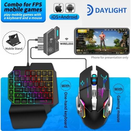 Left Hand Keyboard Single Hand Keyboard Gamwing Mix SE/Elite Mouse Keyboard Comverter Combo Pack For Android Mobile Laptop PUBG