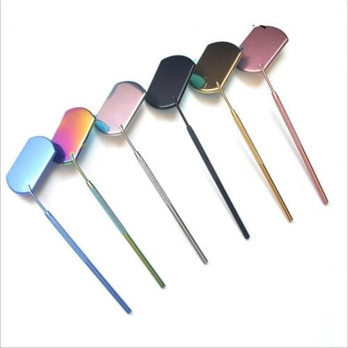 Multicolor Multifunction Checking Mirror Eyelash Extension Beauty Makeup Portable Stainless Steel Colorful Eyelashes Tools