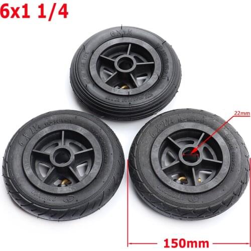 Motorcycle 6x1 1/4 tyre 150MM Scooter Wheel with plastic Hub Tube For Electric Scooter 6 Inch Pneumatic Tire