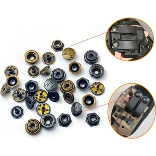 Heavy Duty Brass Snap Button Buckle Screw Kit Directional Screws For Kydex Holster IWB Ring Lock Scabbard Sheath/safety helmets