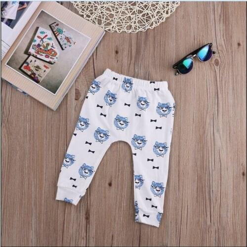 Autumn Style Kids Casual Leggings Harem Trousers PP Pants Baby Boys Girls Cartoon Loose Pants Toddler Leggings