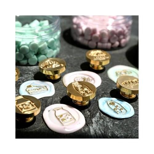 European Style Seal Rose Lacquered Seal Envelope Seal Invitation Girl Hand Account DIY Retro Sealing Wax Stamp