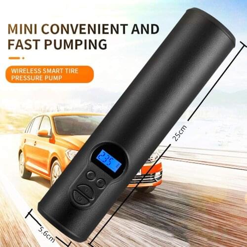 Portable 12V Digital LCD Air Compressor Mini Tire Inflator Hand Held Pump for Car Bike 150PSI With LED Emergency Light