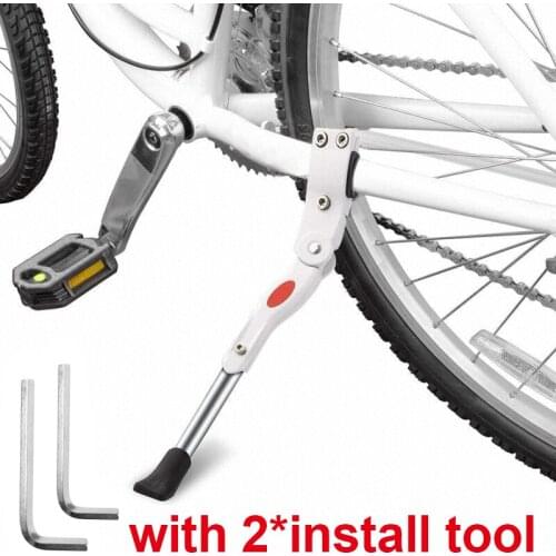 Durable Bike Kickstand Adjustable Aluminum Bicycle Parking Rack Road Bike Support Side Stand Cycling Parts Bicycle Accessories