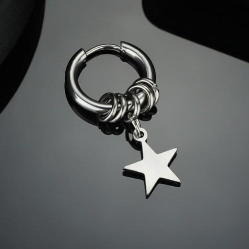 Simple Design Silvery Color Star Drop Earrings For Women New Brand Fashion Ear Cuff Piercing Dangle Earring Gift