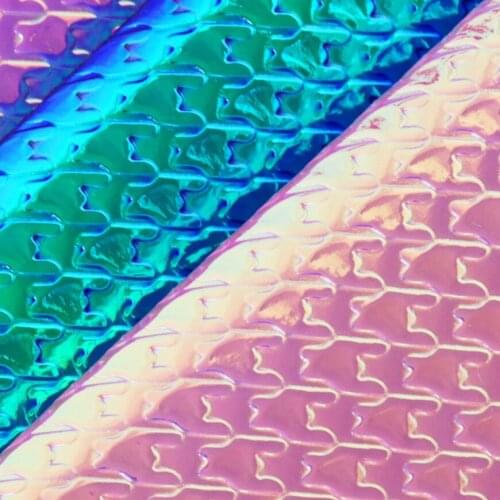 10 yards*137cm roll New Laser Symphony Houndstooth PU Leather Fabric Shoe material luggage mobile phone shell artificial leather