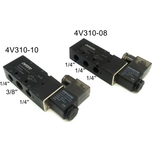4V310-08 G1/4 4V310-10 G3/8 Solenoid Valve 5/2 Port Internal Pilot Type Single Coil Valve