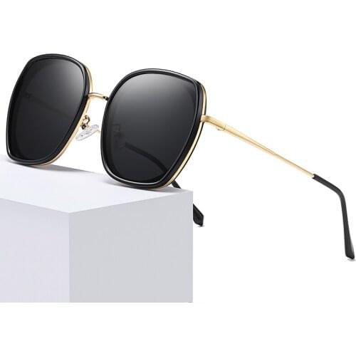 Sunglasses Polarized for Women Men Eyewear Sun Glasses Anti-glare Gradient Square Large Designed Frame Street fashion Sunglasses