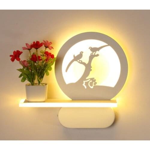 Luminaria Led Wall Lamp Acrylic Miroir Mural Wall Mounted Bedside Reading Lamps Lighting Bed Room Led Fixtures Lamp Wall