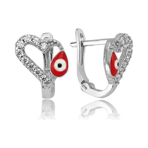 Tevuli 925 Sterling Silver Red Heart Child Tag