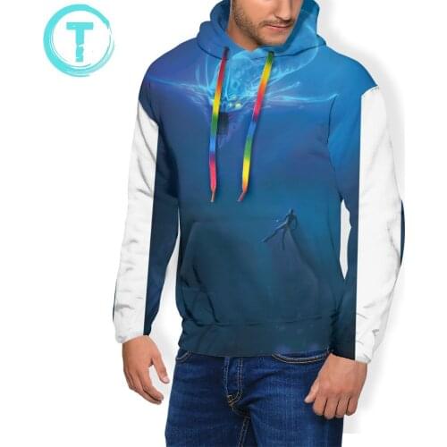 Subnautica Hoodie Subnautica - Ghost Leviathan Hoodies Cool Mens Pullover Hoodie Grey Autumn Over Size Hoodies