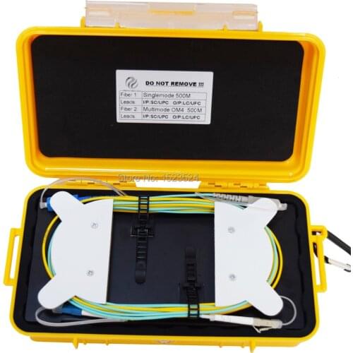 OTDR Dead Zone Eliminator,Fiber Rings ,Fiber Optic OTDR Launch Cable Box 500m OS2 + 500m OM4
