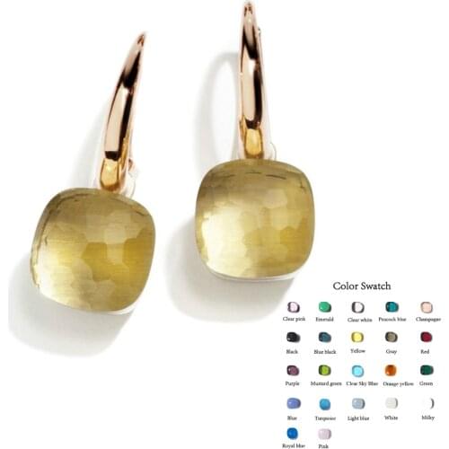 Hot Brand Classic Water Droplets Candies Style Earrings 22 Kinds of Color Crystal Drop Earring For Women Fashion Jewelry(DJ1119)