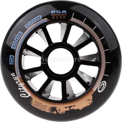 1pc Inline Roller Skate Wheel Replacement Skating Accessory Durable High Elastic Wear-resistant Sports Equipment 90/100/110mm