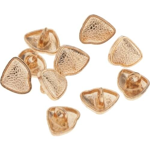 10 Pieces Special Shaped Buttons Shaft Buttons Metal Buttons for Coat