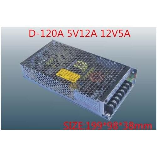 120W MINI Dual Output Switching power supply Output Voltage 5V 12V AC-DC D-120A