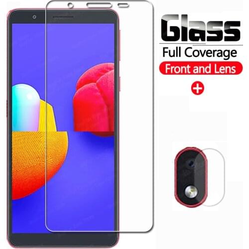 2 in 1 Tempered Glass For Samsung A01 M01 Core Screen Protector Camera Film For Galaxy M01 A01 A3 Core Protective Glass Film