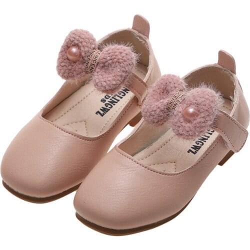 2020 Fashion Bow Baby Leather Shoes Girls Children Princess Party Toddler Little Girl Dress Kids Flat Shoe For 1 2 3 4 5 6 Year