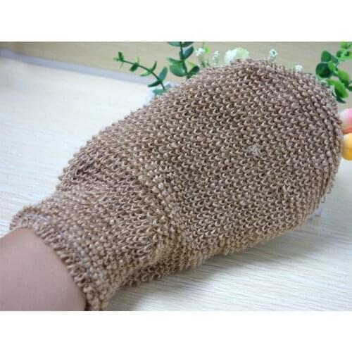 5pcs Exfoliating Hemp Glove Mitt Mitten Bath Sponge Scrubber Remove Dead Skin Deep Clean & Invigorate Your Skin Double Side
