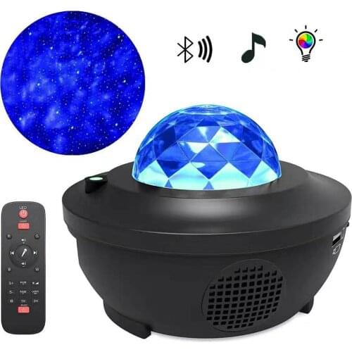 Colorful Galaxy Starry Sky Projector Light USB Blueteeth Voice Control Music Player LED Night Light Romantic Projection Lamp