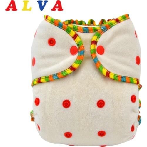 1pc ALVA Baby Reusable and Washable Bamboo Fitted Diaper FT01