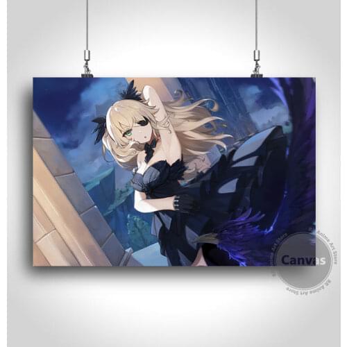 Canvas Anime Fischl Genshin Impact Pictures Home Manga Decoration Paintings Poster HD Prints Wall Art Modular Living Room