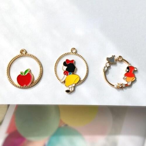 Cute cartoon fairy tale wind ring pendant DIY earrings childrens jewelry material accessories