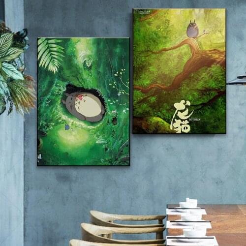 HD Prints Anime Pictures Classic Movie My Neighbor Totoro Wall Art Canvas Painting Home Decor Moduar Poster Bedroom Frame