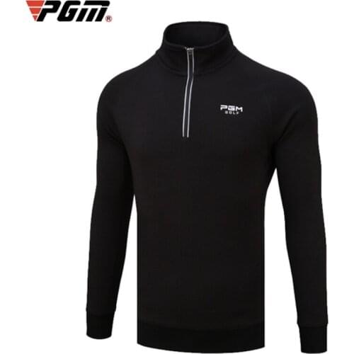 PGM Golf Men Velvet Sweater Sports Leisure Autumn Winter Long Sleeve Shirts Windproof Warm Mens Clothing YF108 Wholesale