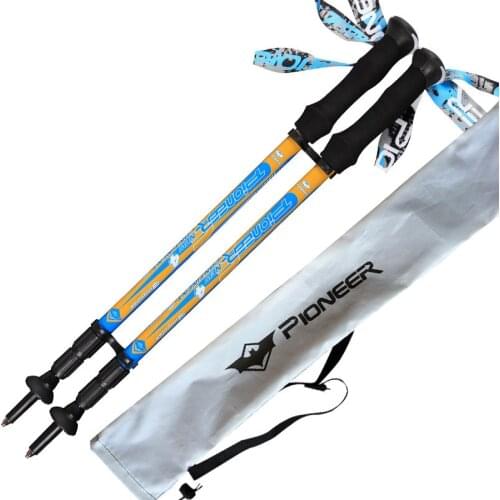 1pc/pair PIOMEER Outdoor Travel Camping Ultralight 3 Colors Trekking Hiking Carbon Fiber Walking Stick Alpenstock Ultrashort Rod