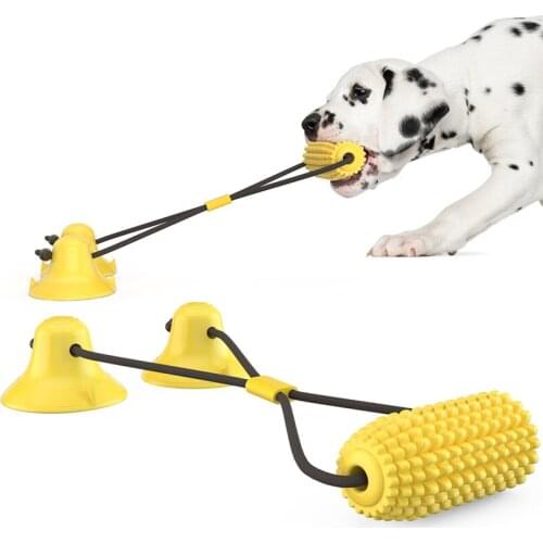 Double Suction Cup Corn Molar Stick Dog Use Suction Cup Toy Upgrade Version Suction Cup+Molar Toy Super Suction Cups