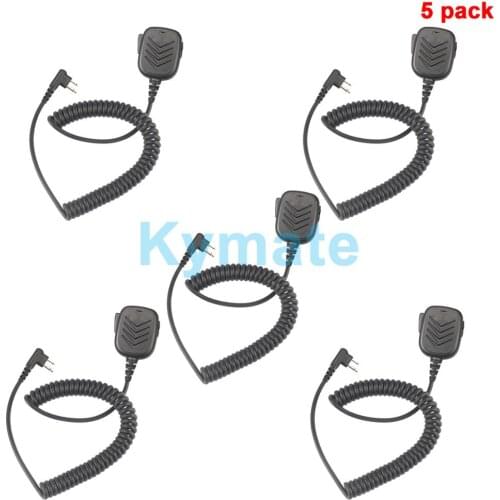 5pcs Kymate Shoulder Remote Speaker Mic Microphone PTT For 2-pin Moto Radio CP040 CP200 XIR-P3688 CP1660 CP180 GP88S EP450