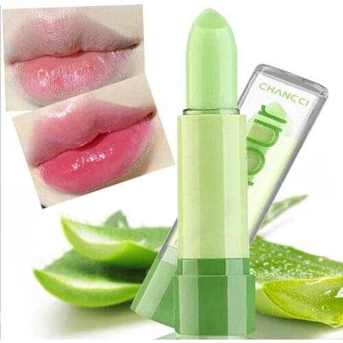 Lip Care Color Changing Aloe Vera Lipstick Moisturizing Temperature Change Long Lasting Lip Balm Nourishing Cosmetic Lip Makeup