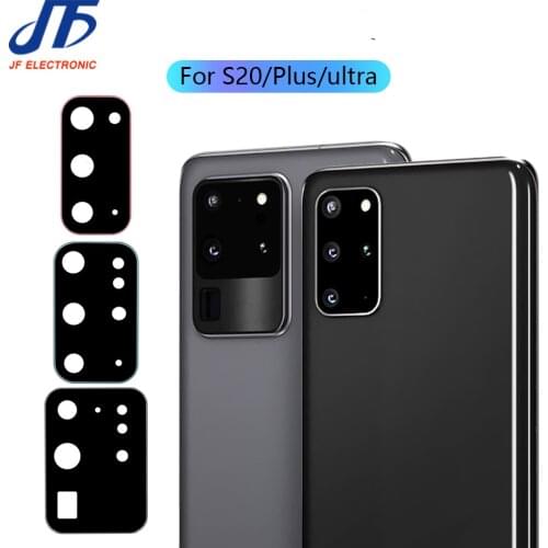 10pcs Back Rear Camera Glass Lens with Sticker For Samsung Galaxy S9 S8 S10E 5G S20 S21 PLUS FE Note 20 Ultra Replacement Parts
