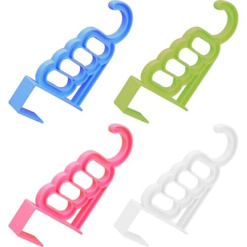 2Pcs Door Hanging Foldable Clothes Hanger MultiFunction Drying Rack Storage 5 Hole Suit Bathroom door Storage Rack