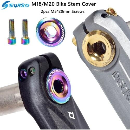 SWTXO M18/M20 Bicycle Crank Cover Aluminium Alloy MTB BMX Road Bike M5x20mm Crank Arm Bolt Screws For Deore/XT/SLX/XTR/105/UT/DA