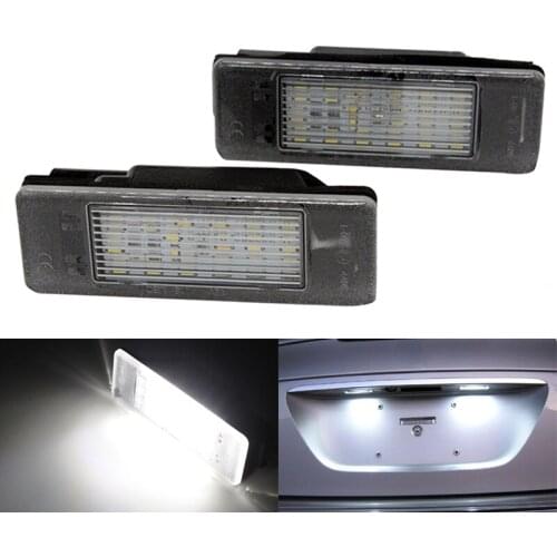 2Pcs/Set HAUSNN LED License Plate Light Error Free for Citroen BERLINGO ESTATE VAN JUMPY C2 C3 C4 C5 DS3 Xenon White Color