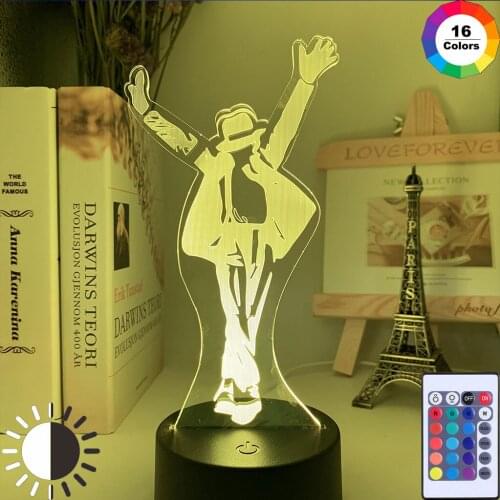 3D Dancing Figure LED Night Light 3D Illusion Color Changing Nightlight for Home Decoration Bedside Table Lamp Gift