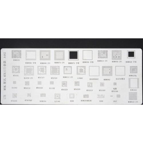 4PCS Universal BGA Stencil for MTK MSM CPU PM Power IC Reball Pin BGA Direct Heat Template
